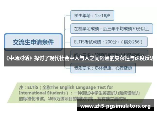 《中场对话》探讨了现代社会中人与人之间沟通的复杂性与深度反思